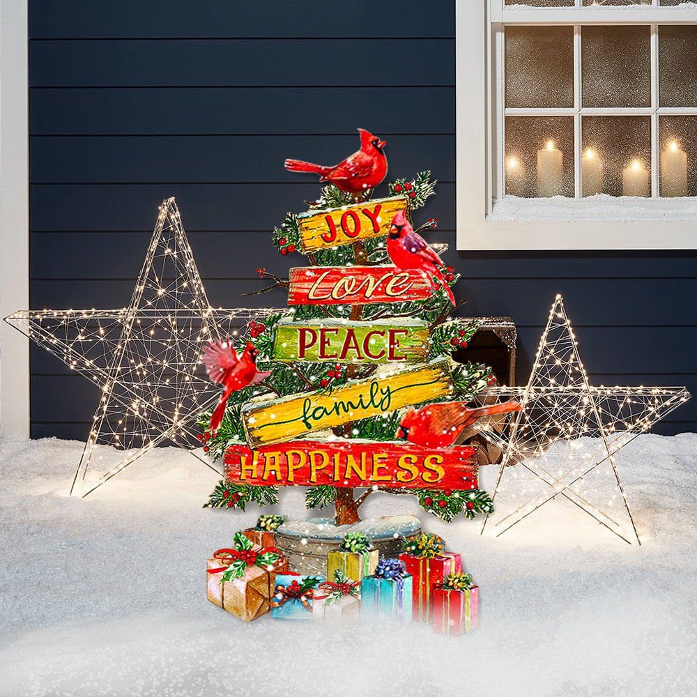 Cardinal Garden Metal Sign Christmas Tree NNT155MS Cardinal Garden Metal Sign Christmas Tree NNT155MS