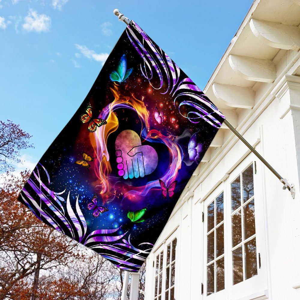 Caregiver Butterfly Heart Flag