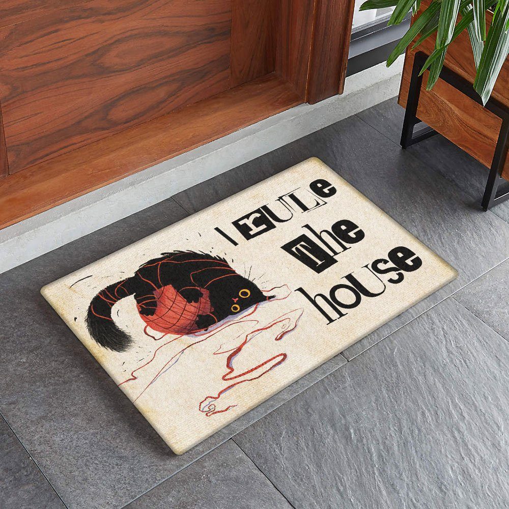 Cat Rules The House Funny Doormat MBH235DM