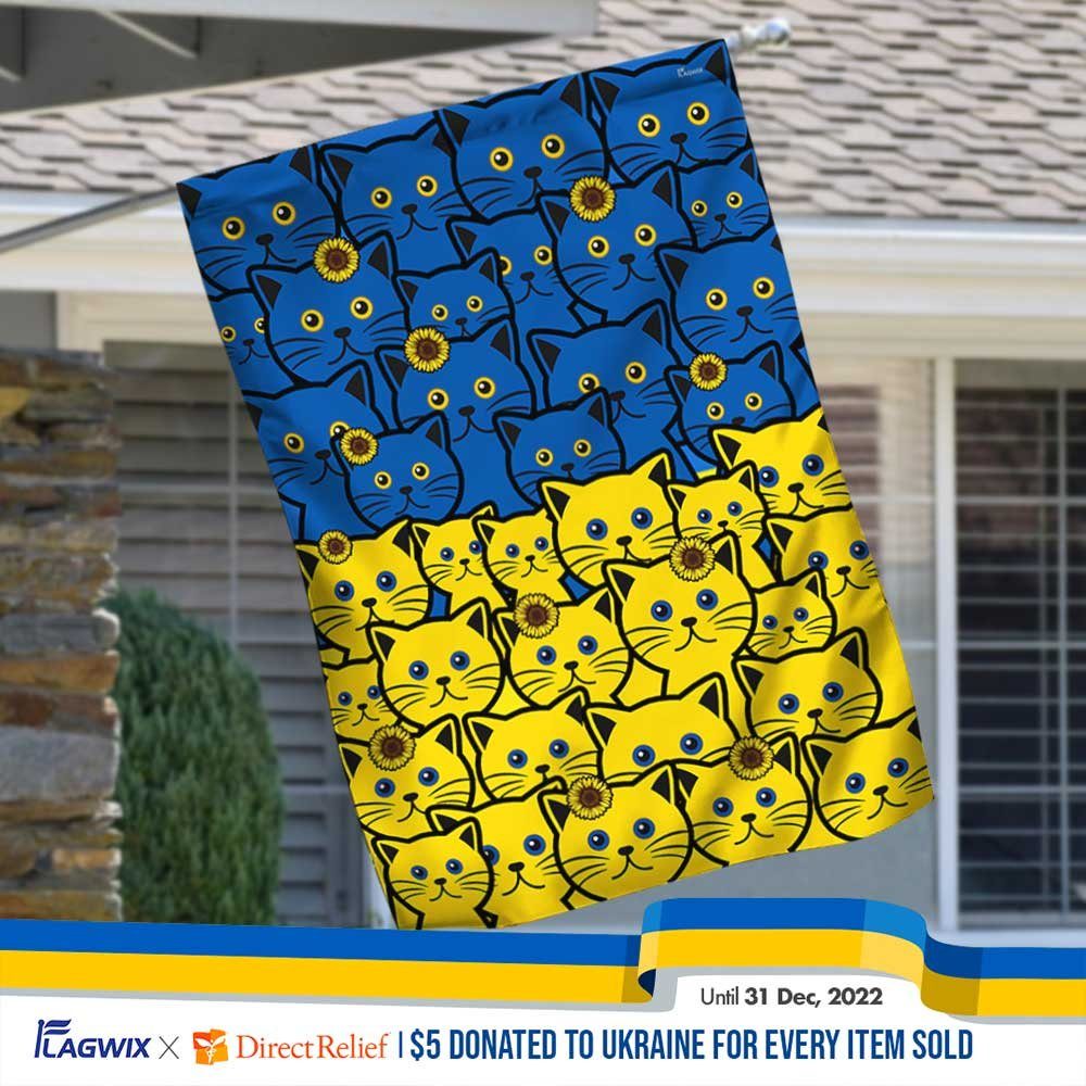 Cats Sunflower Ukraine Flag Stand With Ukraine DBD3448F