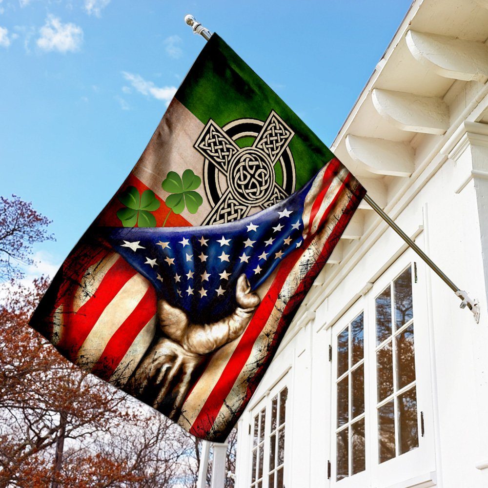 Celtic Cross Irish Flag