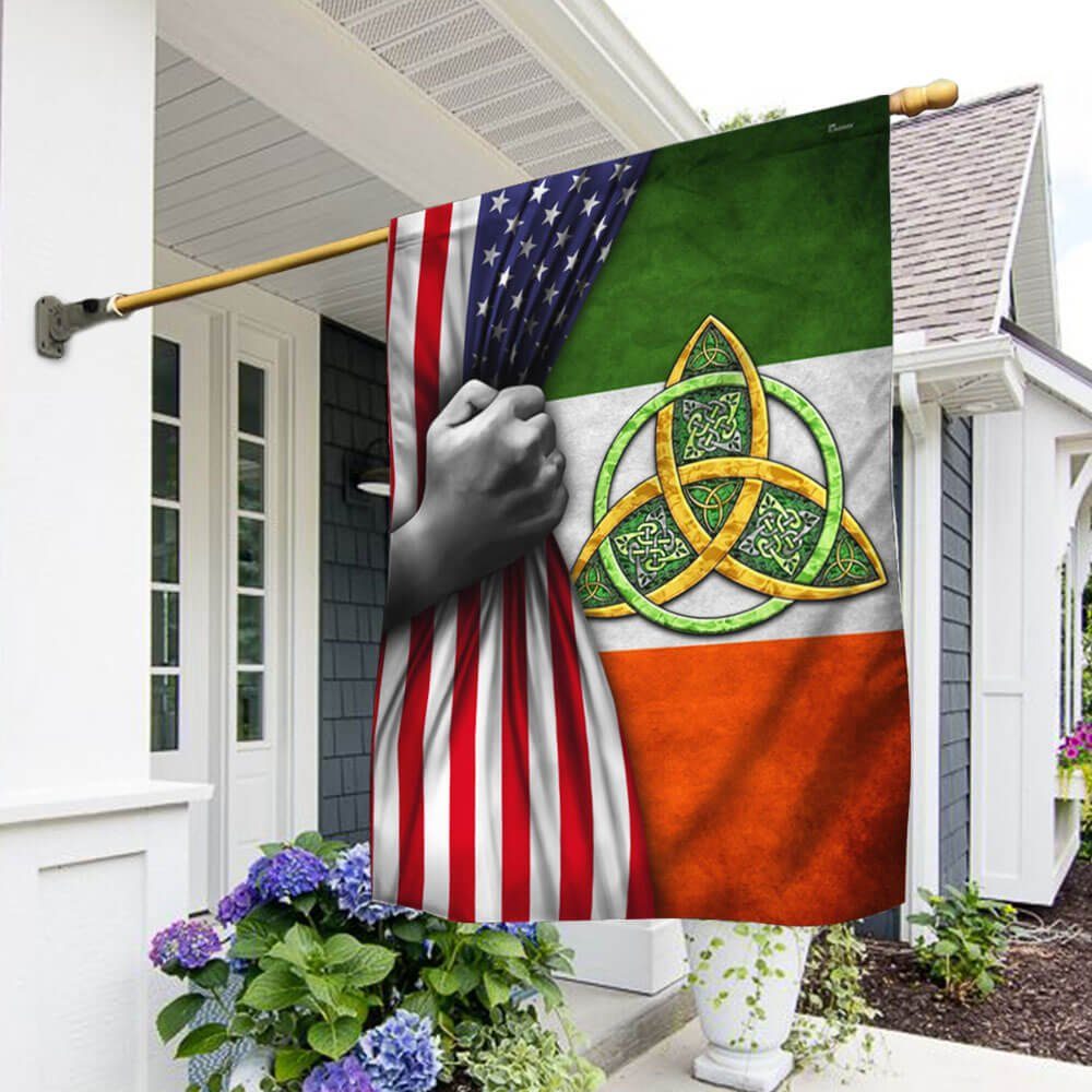 Celtic Trinity Irish American Flag THB3643Fv1