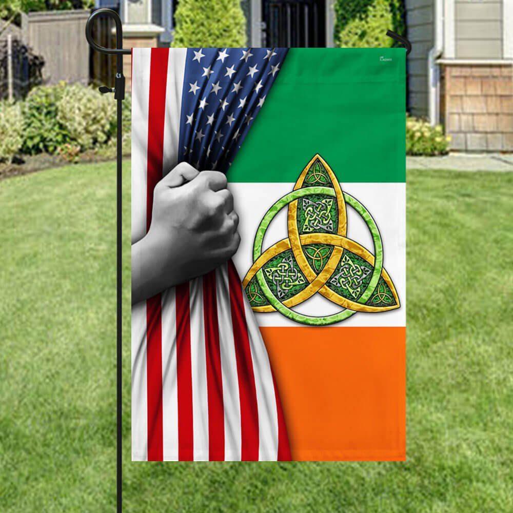 Celtic Trinity Irish American Flag TPT682F Celtic Trinity Irish American Flag TPT682F