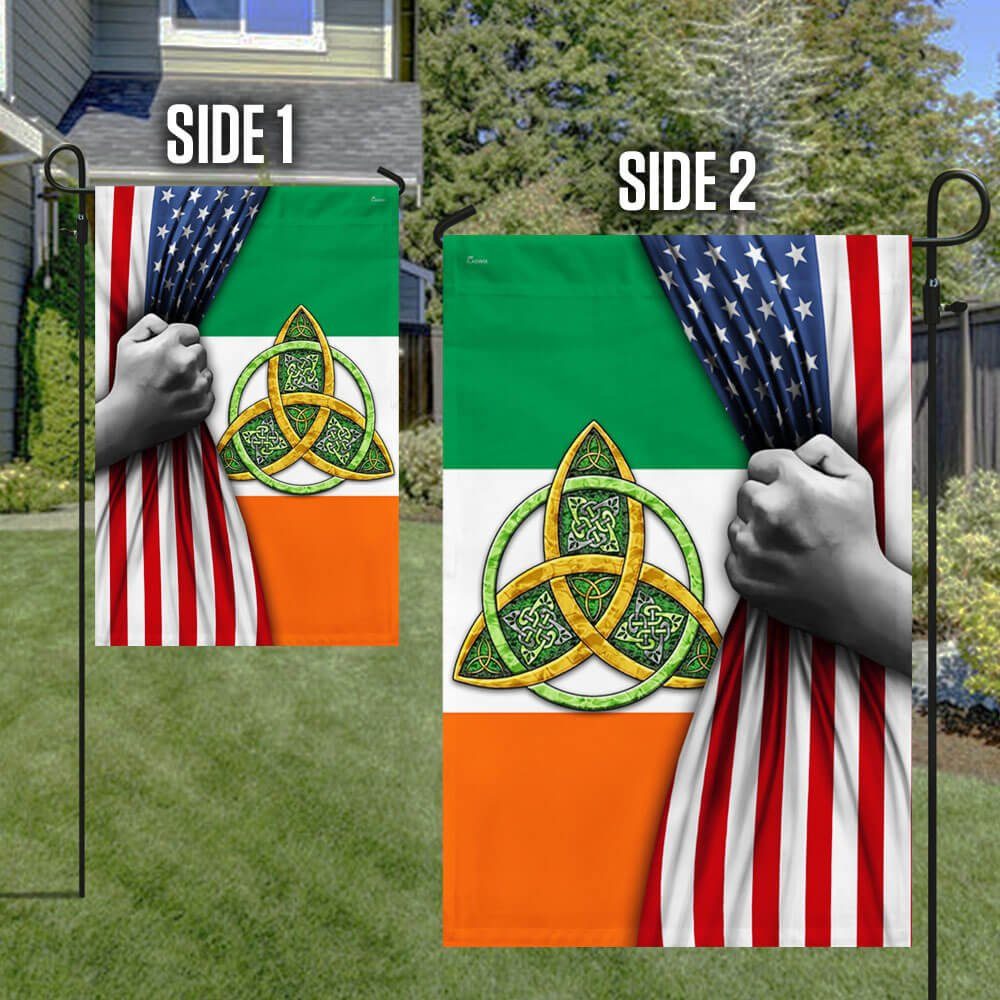 Celtic Trinity Irish American Flag TPT682F Celtic Trinity Irish American Flag TPT682F