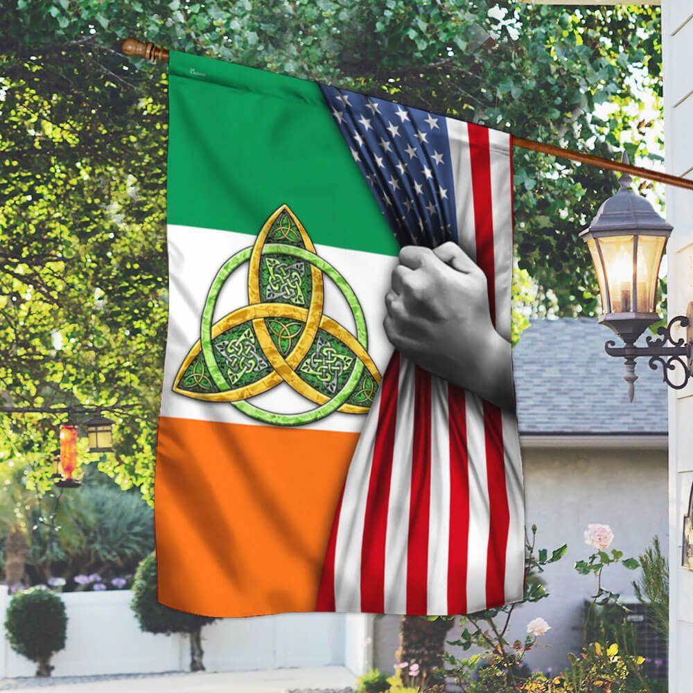 Celtic Trinity Irish American Flag TPT682F