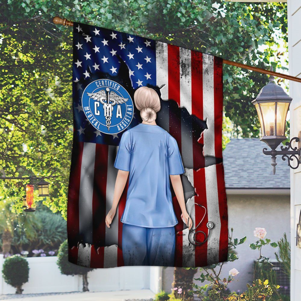Certified Medical Assistant CMA American Flag LHA1721Fv2