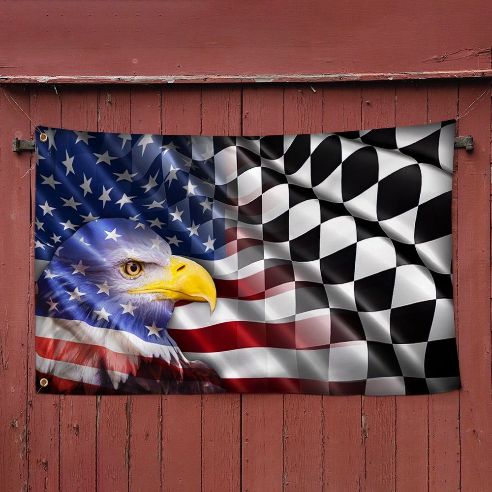 Checkered Racing American Grommet Flag MLH2299GF