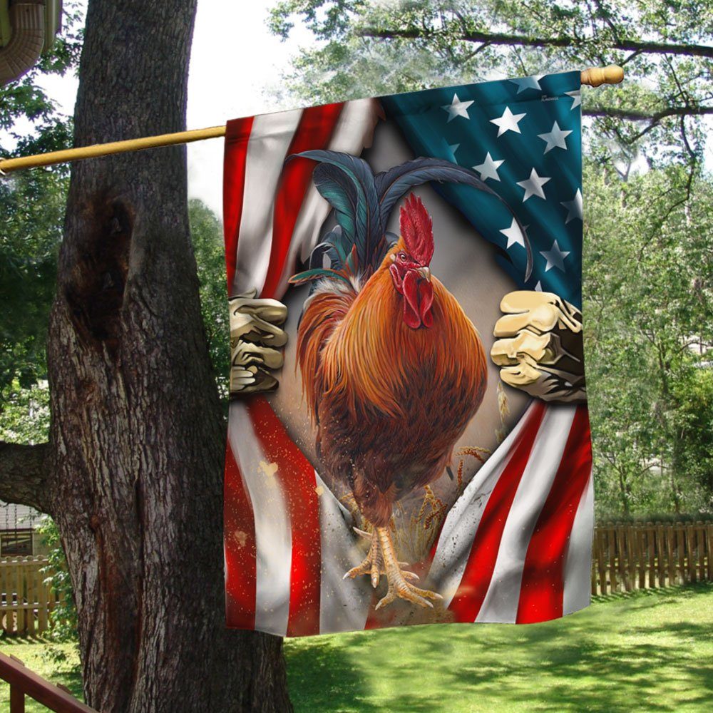 Chicken Rooster American Flag LHA1963F