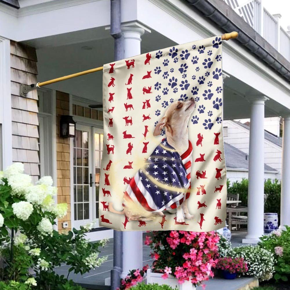 Chihuahua Dog American Flag