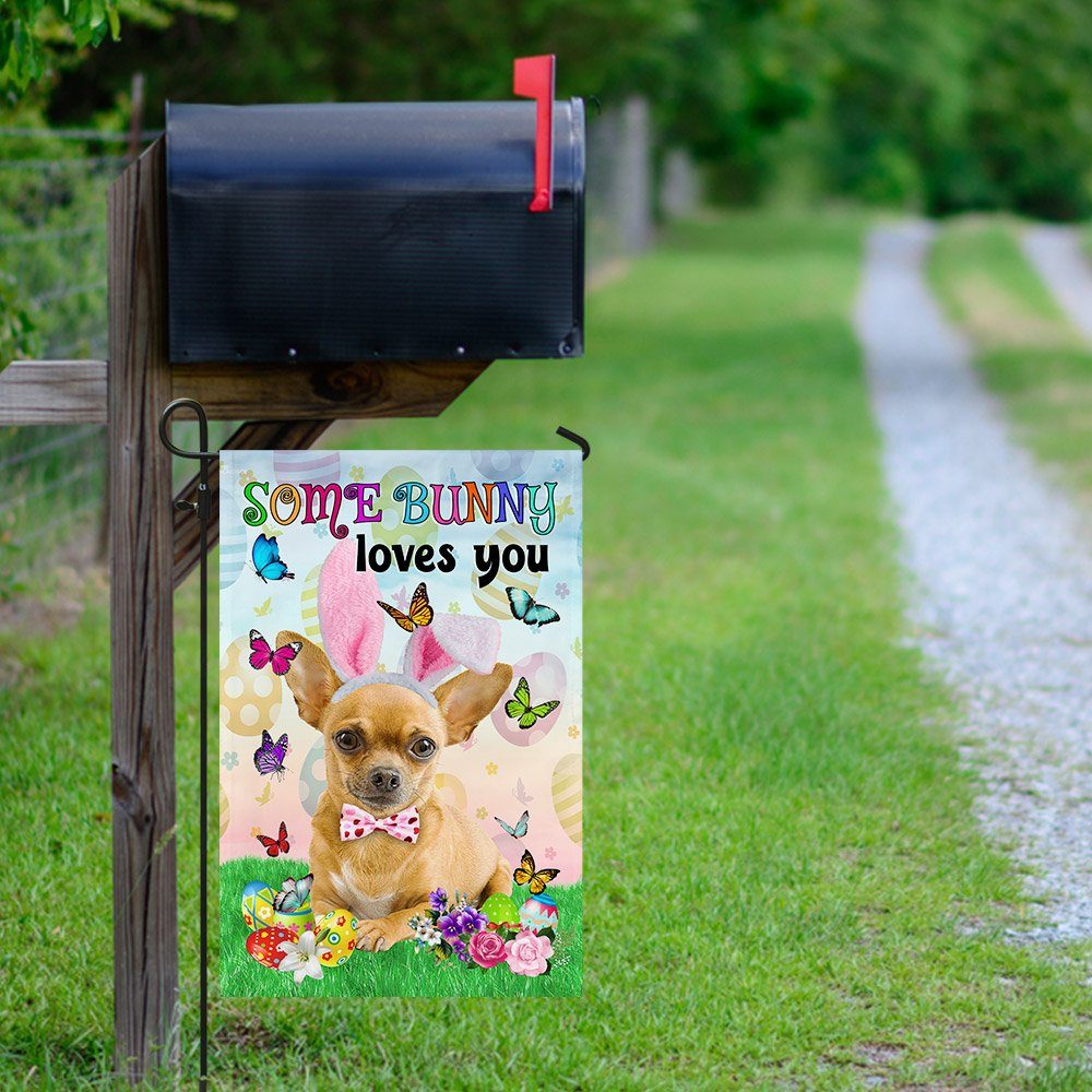 Chihuahua Easter Some Bunny Loves You Flag Chihuahua Easter Some Bunny Loves You Flag