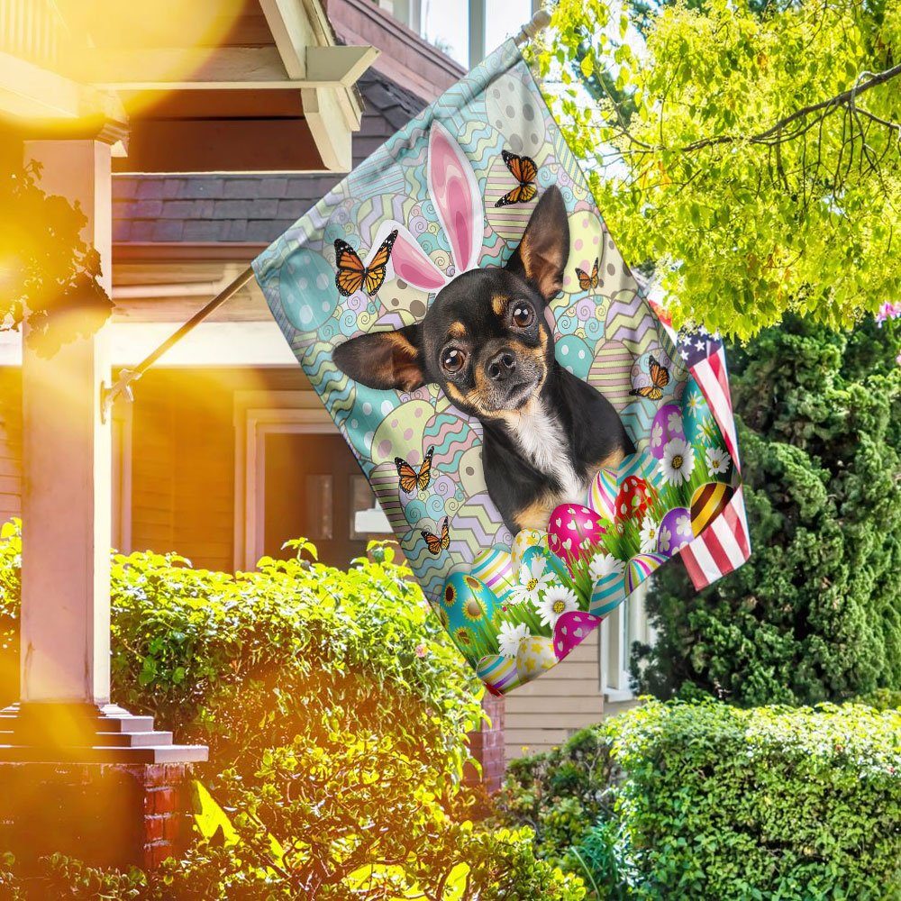 Chihuahua Happy Easter Flag