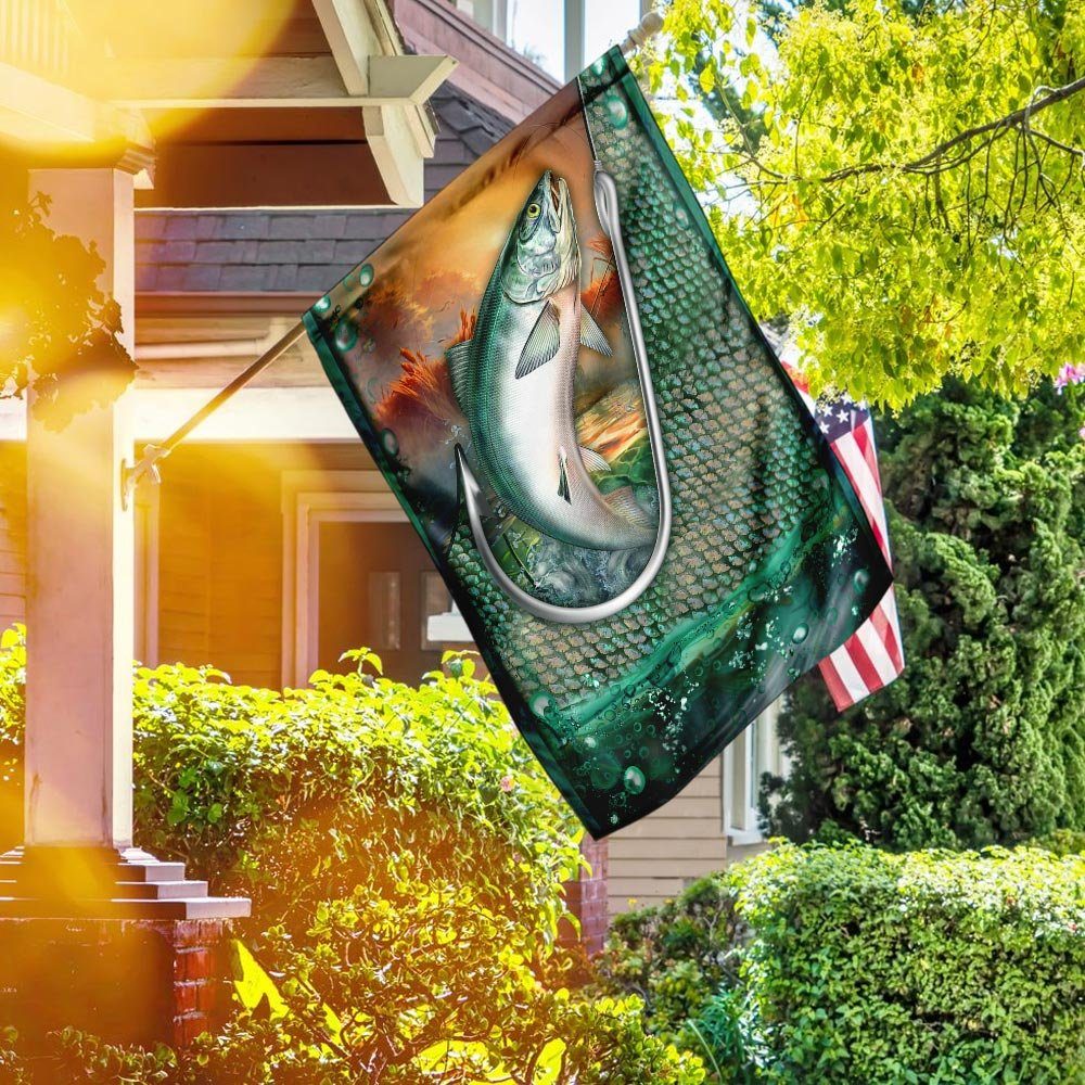 Chinook Salmon Fishing Flag