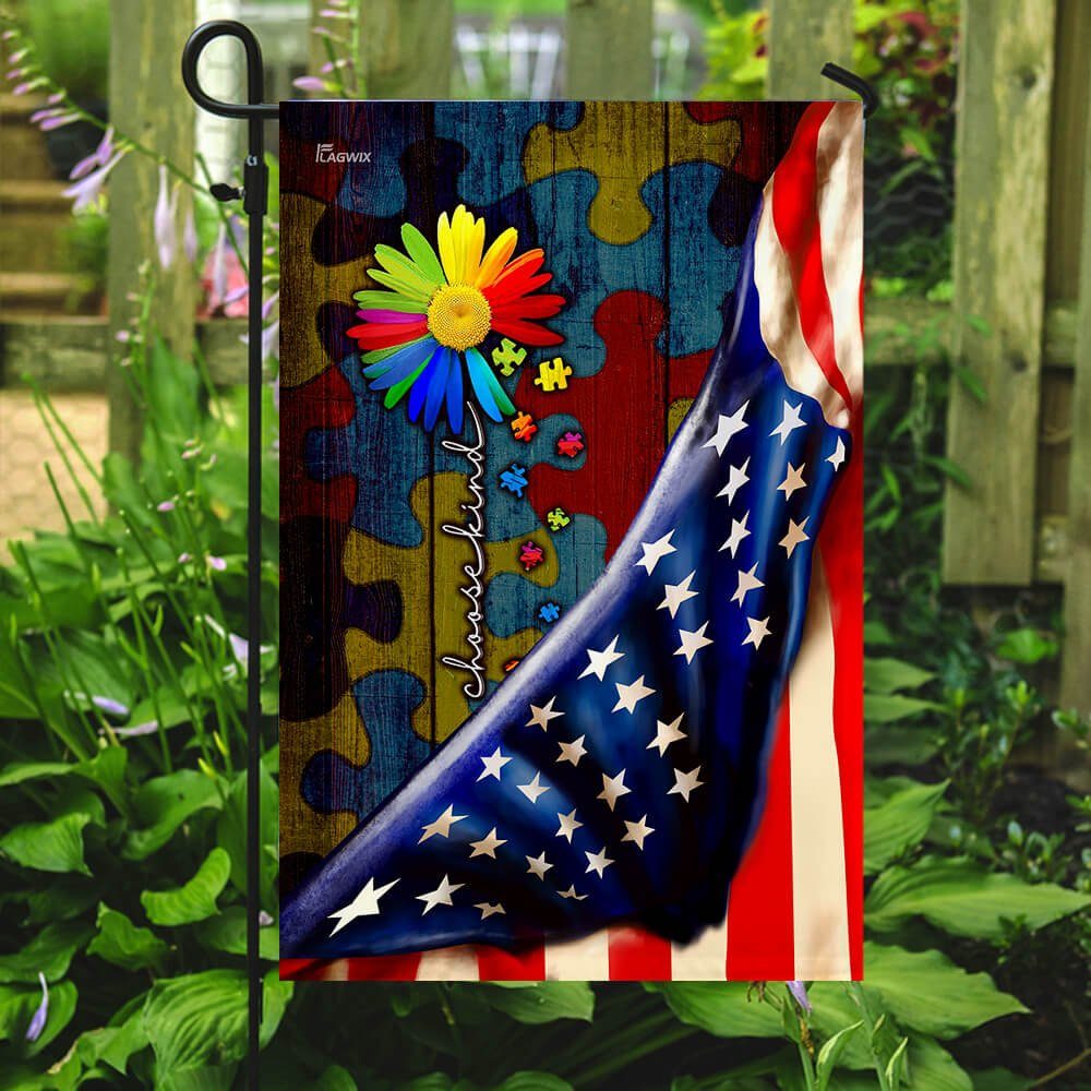 Choose Kind Autism Flag