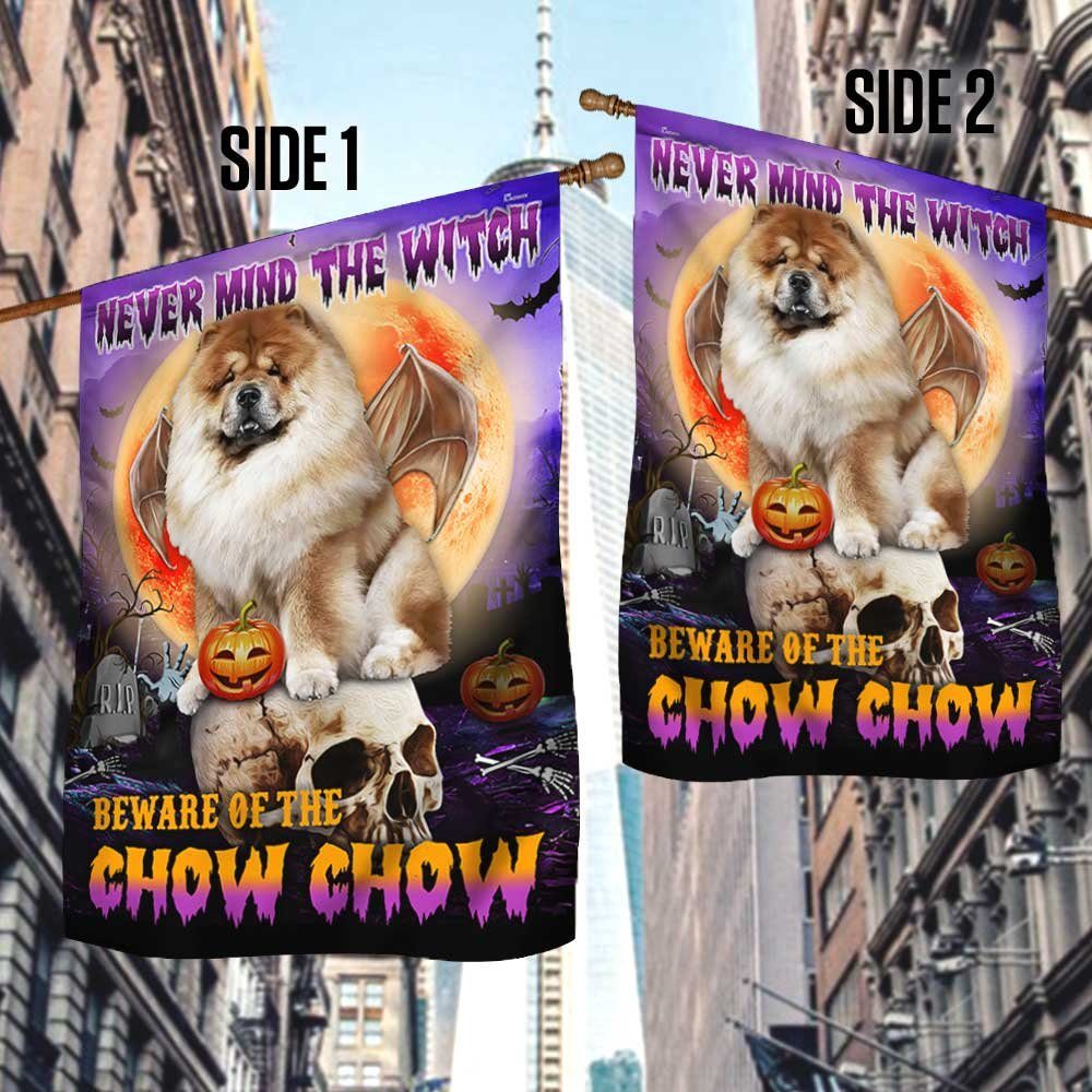 Chow Chow Halloween Flag Beware Of The Chow Chow DBD2796Fv15