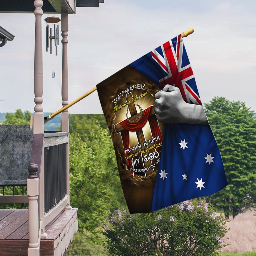 Christ Cross Flag Way Maker Miracle Worker Australian Flag MLH1845F