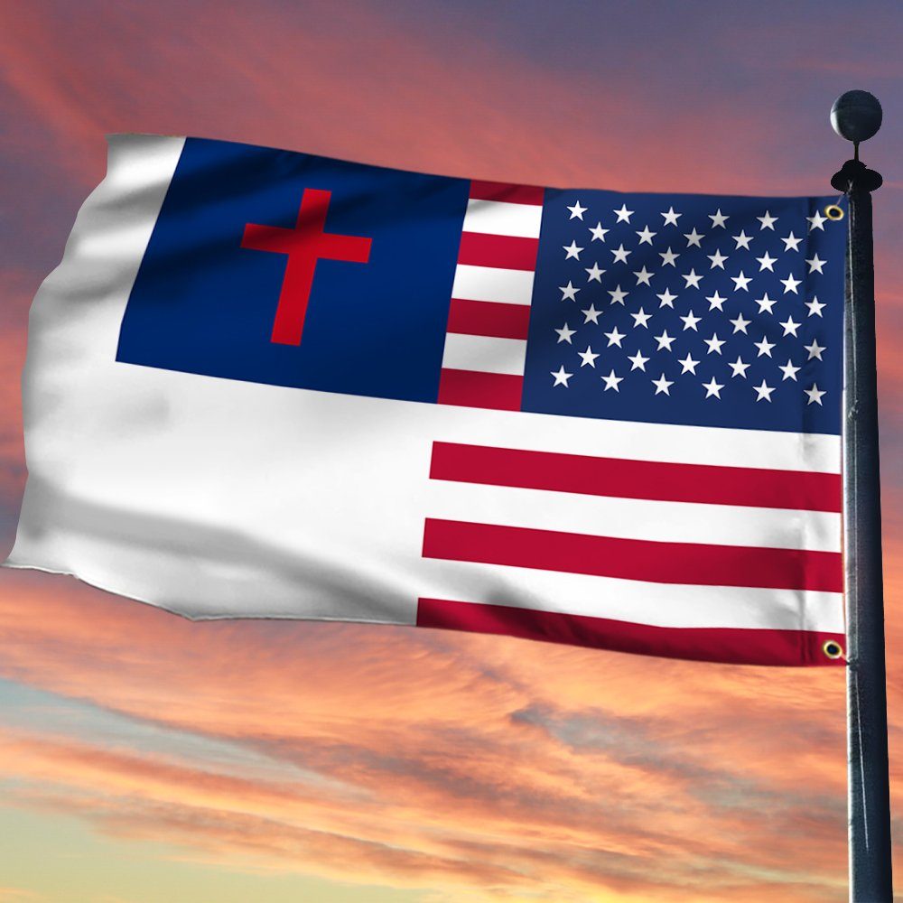 Christian And American Grommet Flag BNN366GF