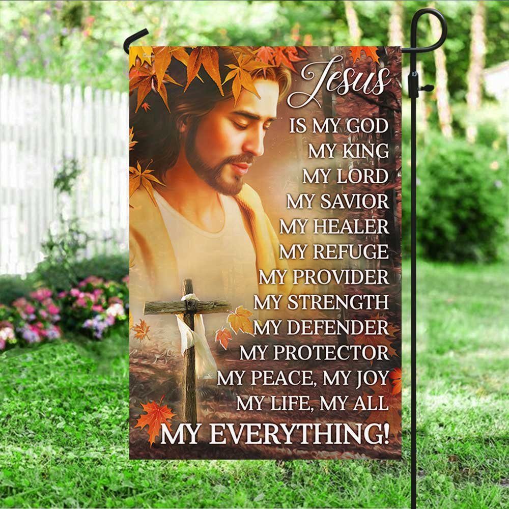 Christian Cross Flag Fall For Jesus He Never Leaves DBD2902F