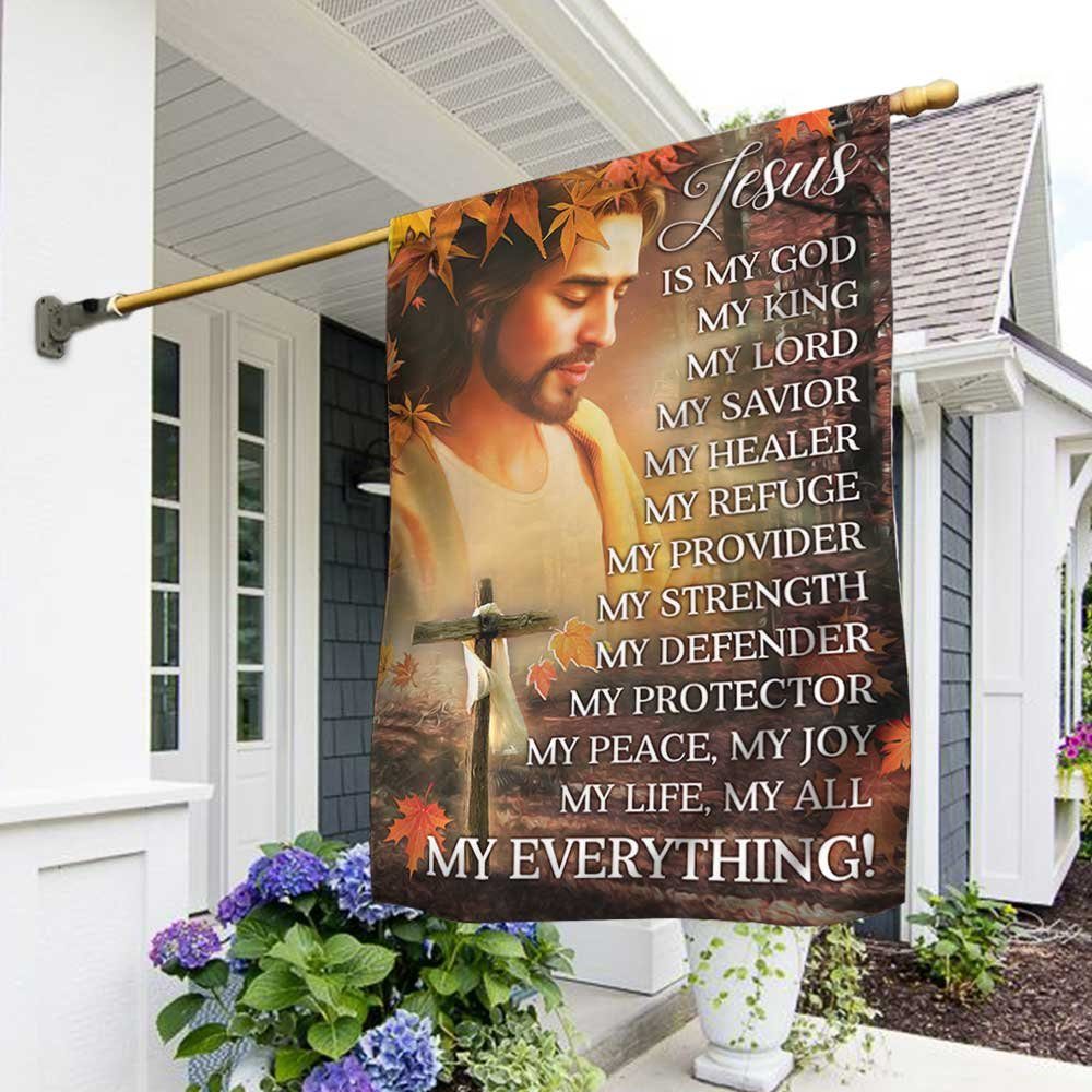 Christian Cross Flag Fall For Jesus He Never Leaves DBD2902F