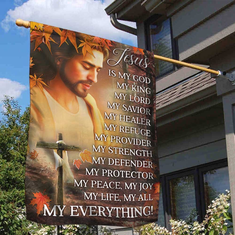 Christian Cross Flag Fall For Jesus He Never Leaves DBD2902F