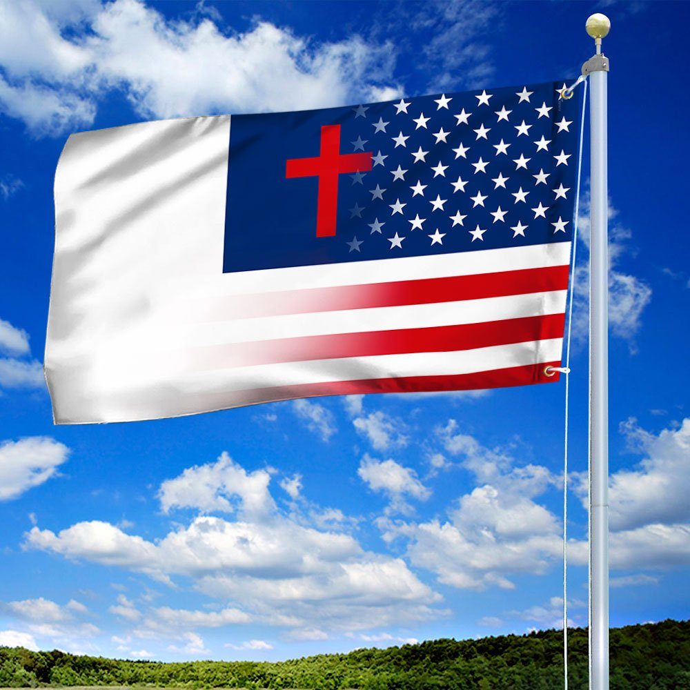 Christian Flag American Christian Grommet Flag QTR269GF Christian Flag American Christian Grommet Flag QTR269GF
