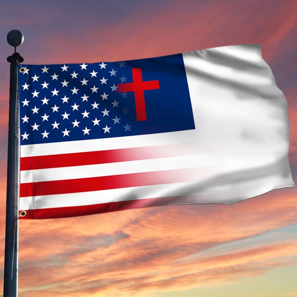 Christian Flag American Christian Grommet Flag QTR269GF Christian Flag American Christian Grommet Flag QTR269GF