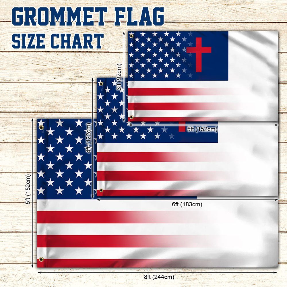 Christian Flag American Christian Grommet Flag QTR269GF Christian Flag American Christian Grommet Flag QTR269GF
