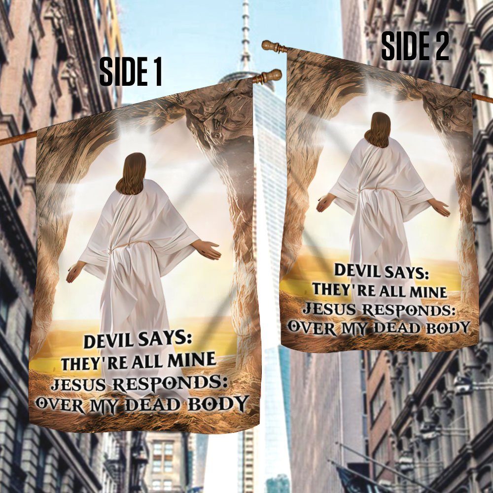 Christian Flag Jesus Responds Over My Dead Body DDH2886F