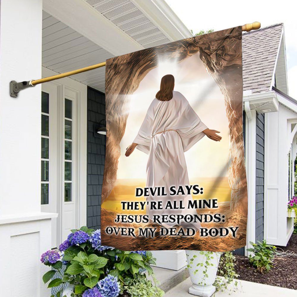 Christian Flag Jesus Responds Over My Dead Body DDH2886F
