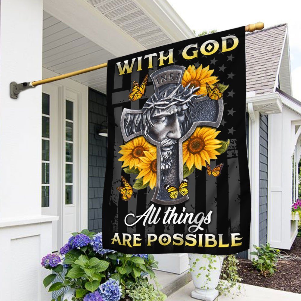 Christian Flag With God All Things Are Possible DDH2872F
