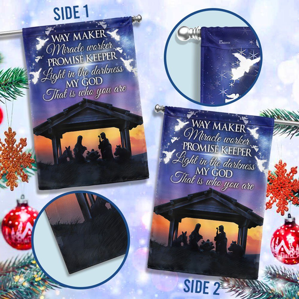 Christian Nativity Flag Way Maker Miracle Worker My God That Is Who You Are Flag MLN733F