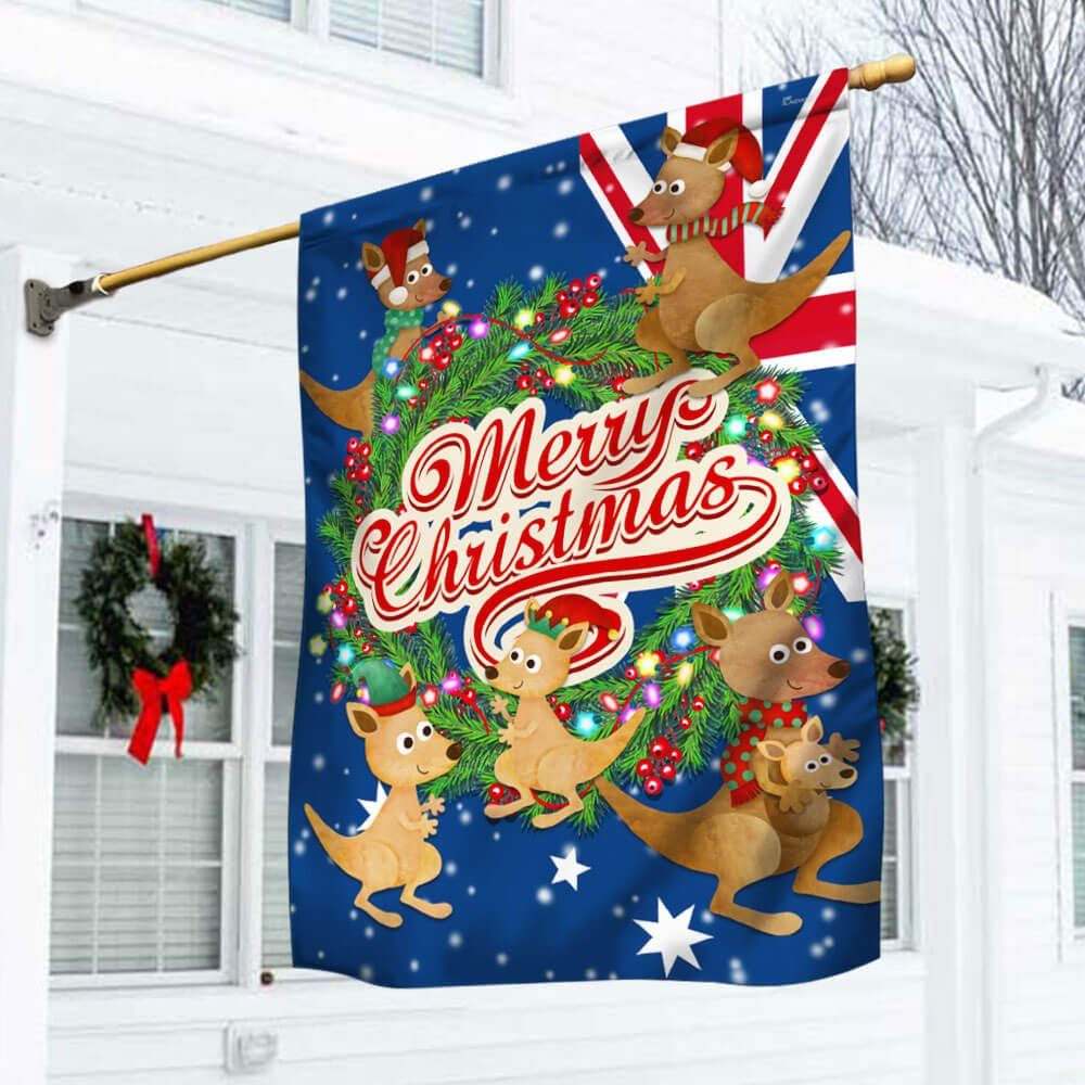 Christmas Australia Kangroos Flag Merry Christmas LNT771F