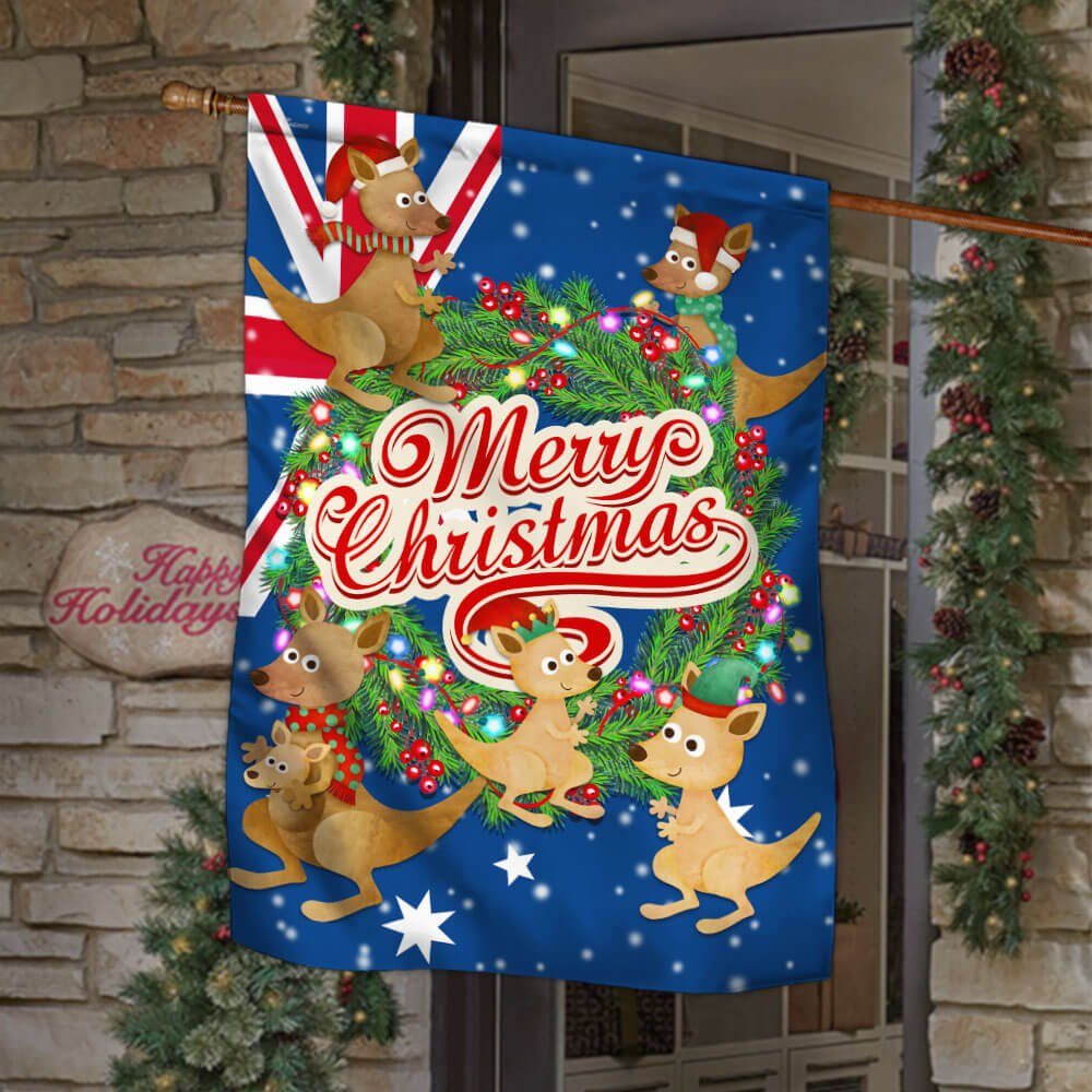 Christmas Australia Kangroos Flag Merry Christmas LNT771F