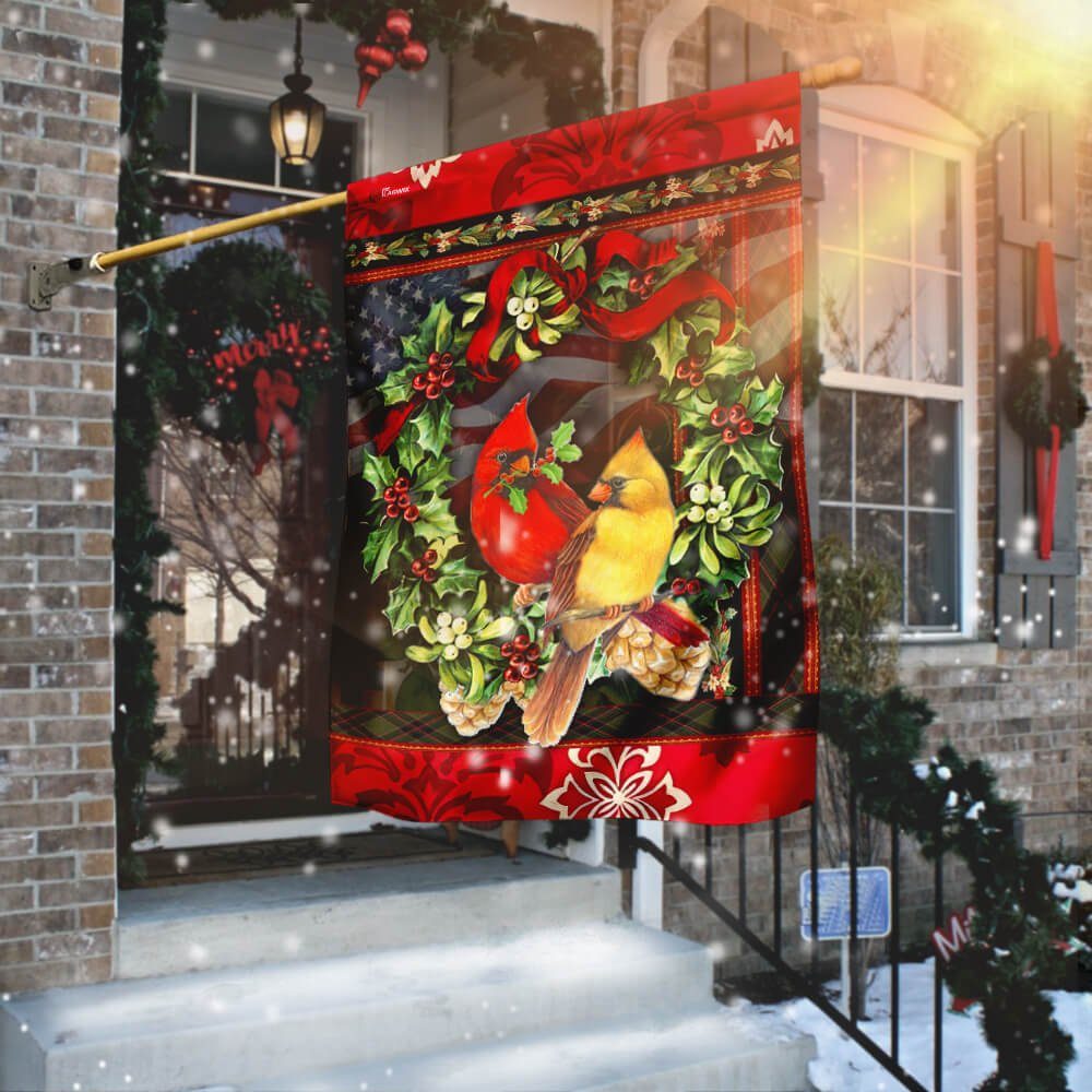 Christmas Cardinal Flag