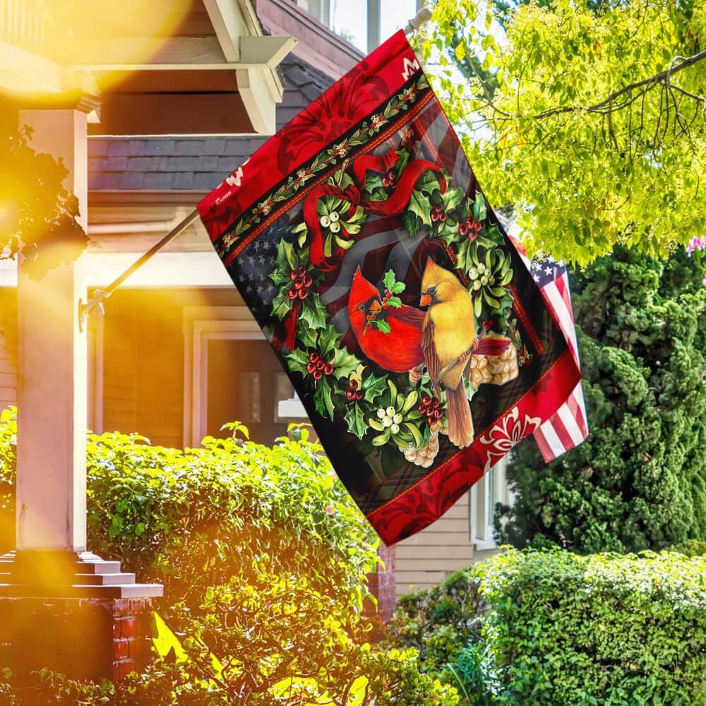 Christmas Cardinal Flag