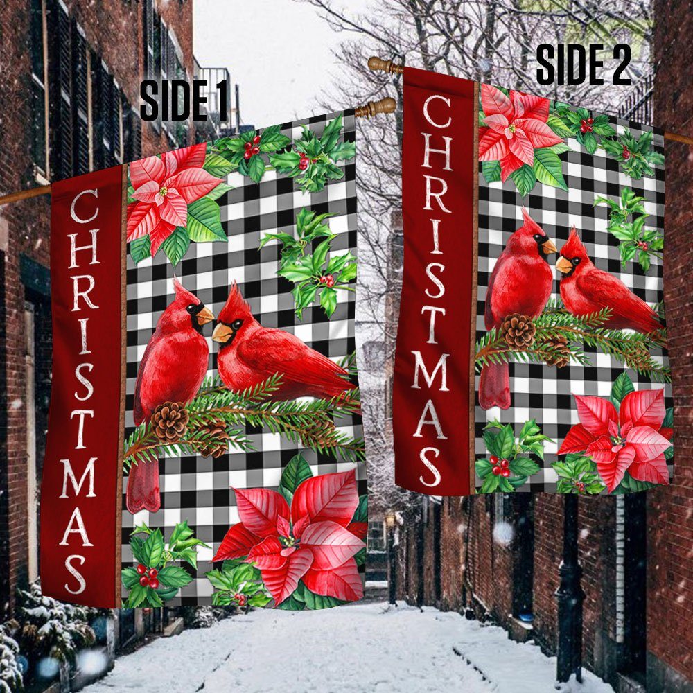 Christmas Cardinal Flag Peace Love & Joy LNT654F