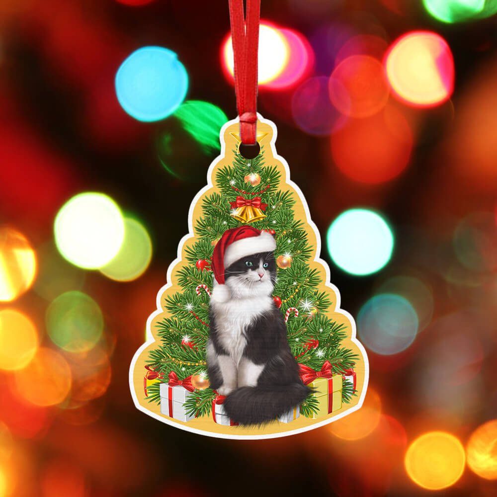 Christmas Cat Custom Shaped Ornament TTV350O