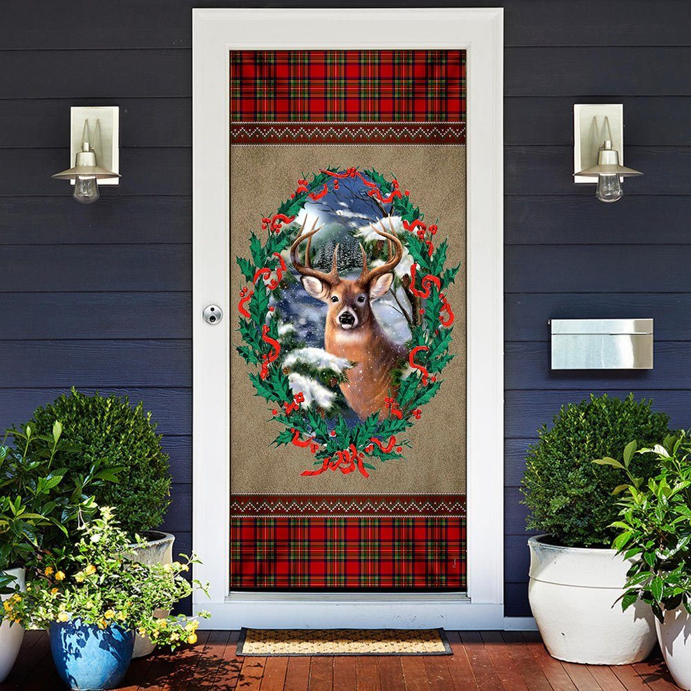 Christmas Deer Door Cover