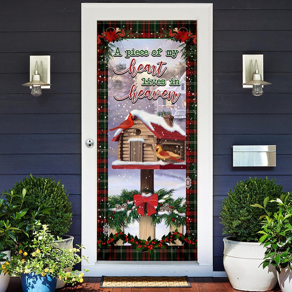 Christmas Door Cover A Piece Of My Heart Live In Heaven. Cardinal ANV351D