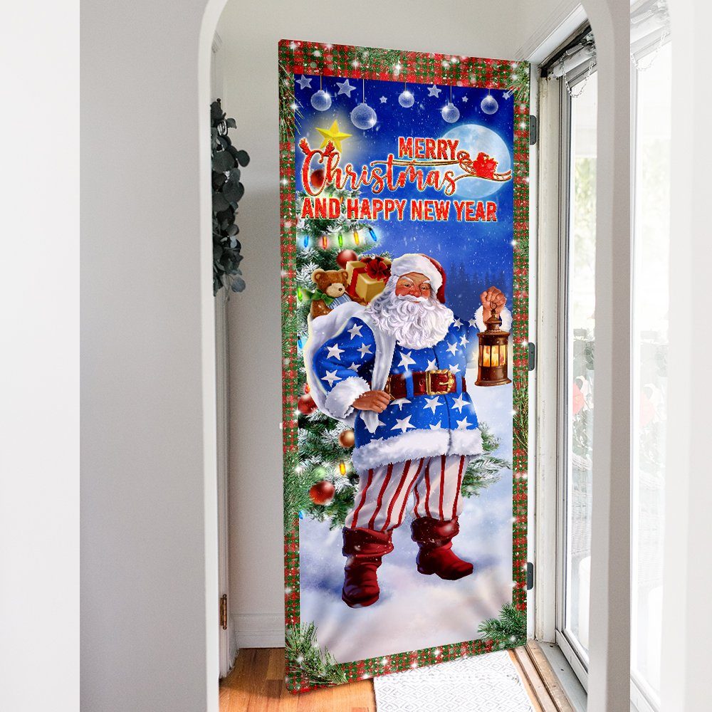 Christmas Door Cover Santa Merry Christmas And Happy New Year ANT307D
