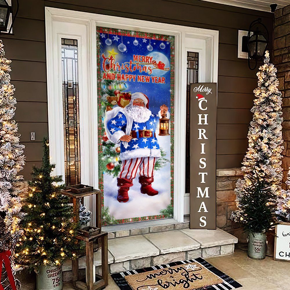 Christmas Door Cover Santa Merry Christmas And Happy New Year ANT307D