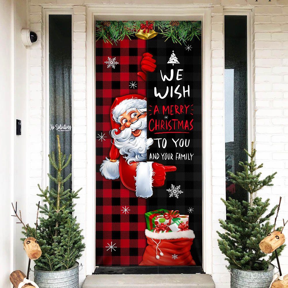 Christmas Door Cover We Wish You A Merry Christmas To You And Your Family LNT760D