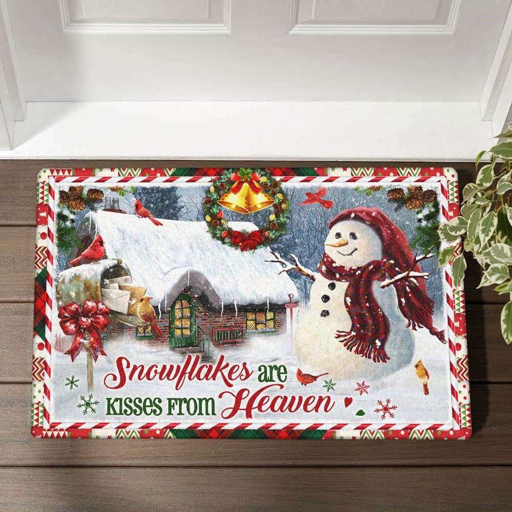 Christmas Doormat Snowflakes Are Kisses From Heaven DDH2914DM