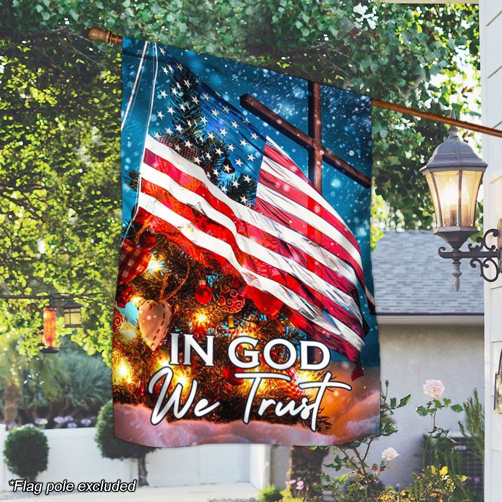 Christmas Flag In God We Trust TTY336F