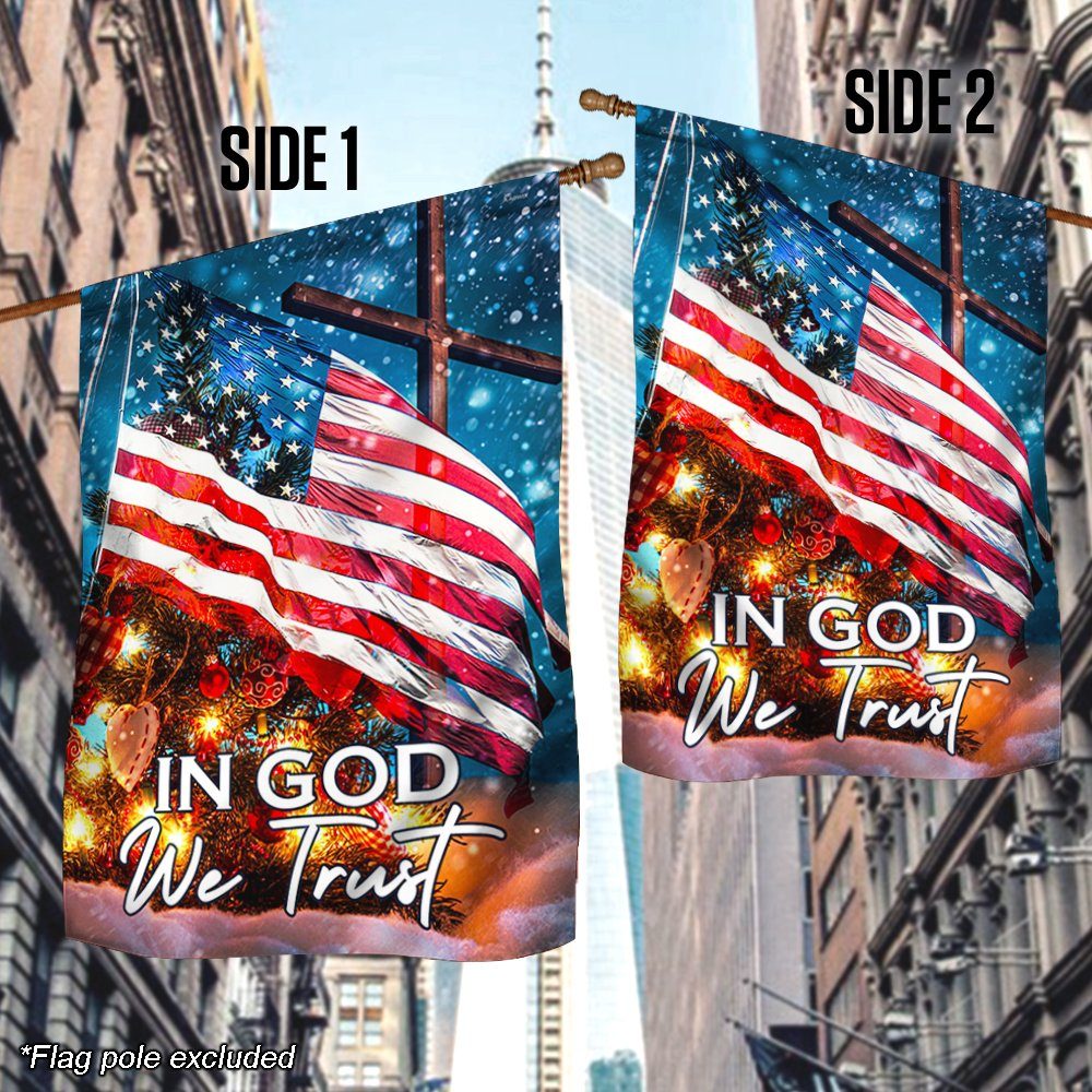 Christmas Flag In God We Trust TTY336F