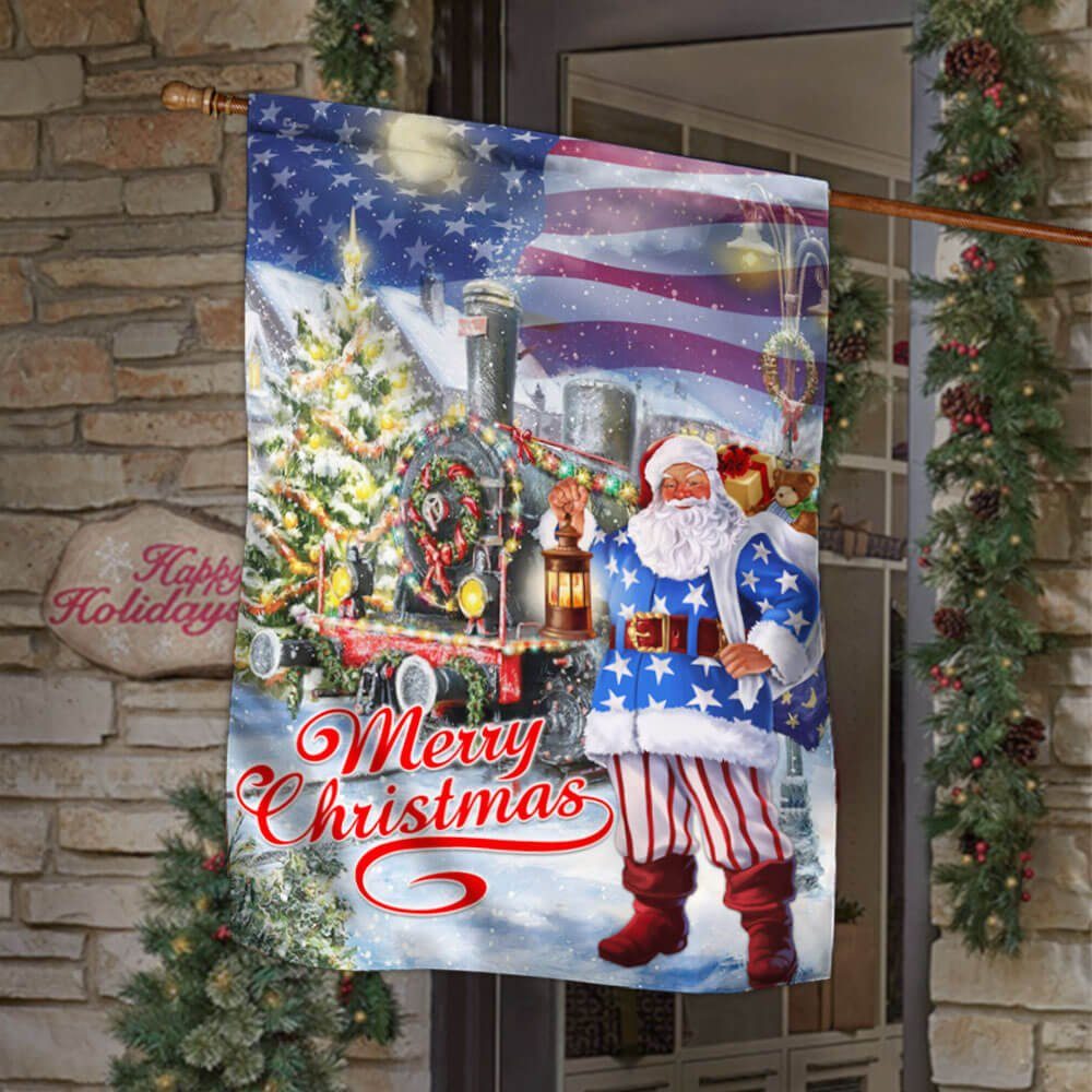Christmas Flag Santa Claus THB3521F