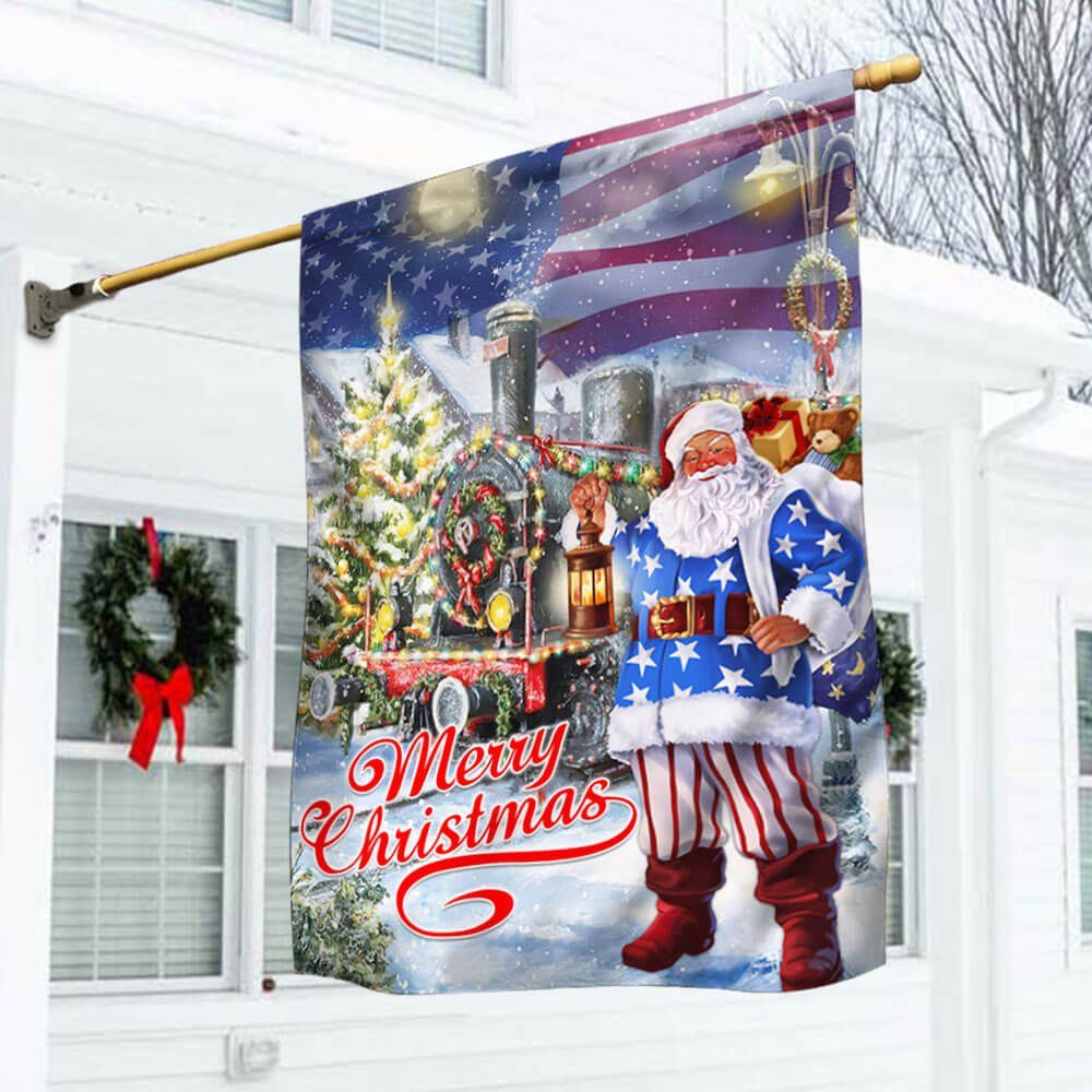 Christmas Flag Santa Claus THB3521F