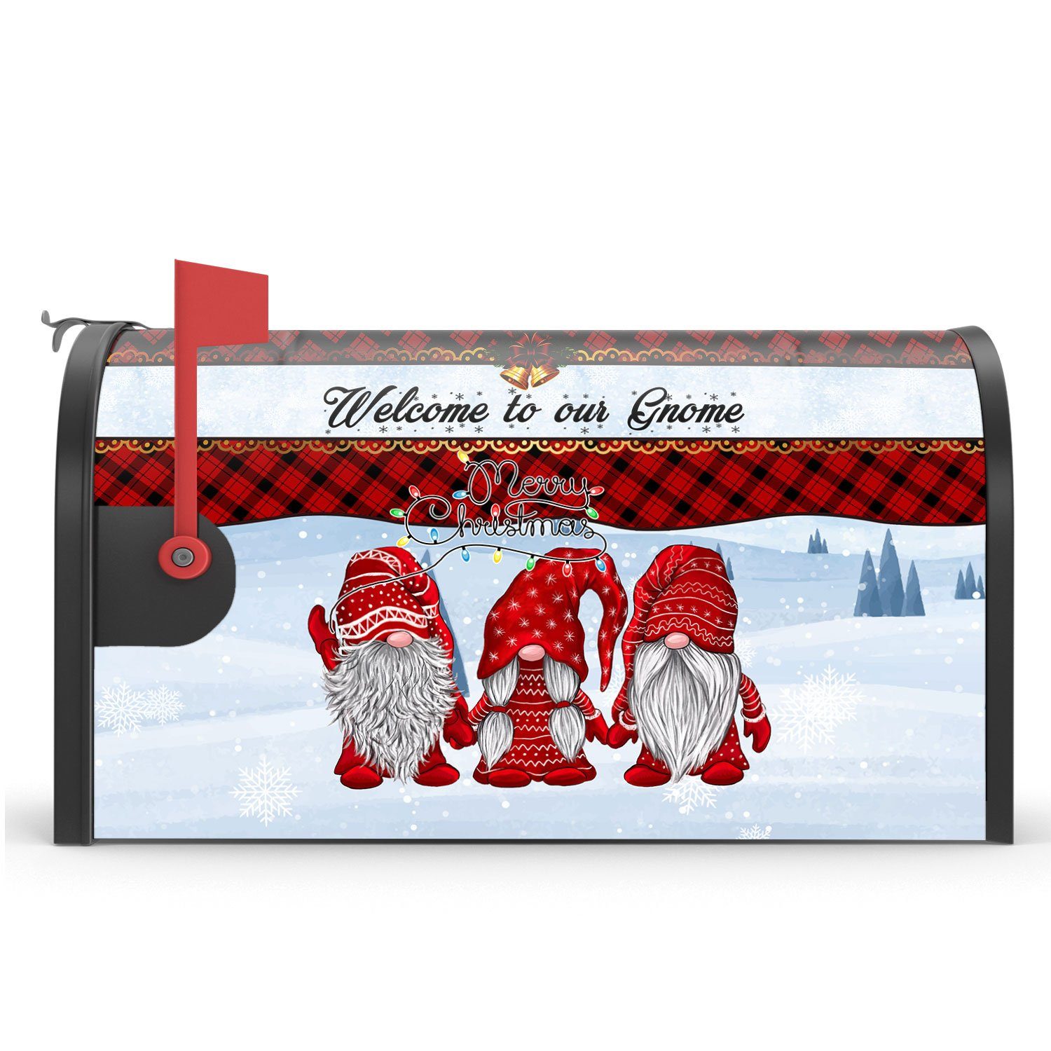 Christmas Garden Flag & Mailbox Cover Welcome To Our Gnome LNT594MF