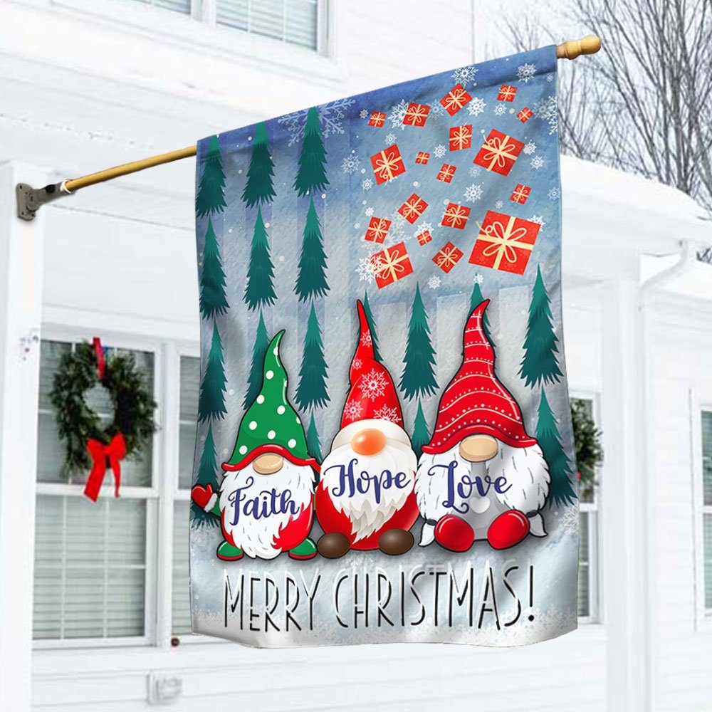 Christmas Gnome Flag Faith Hope Love ANL252F
