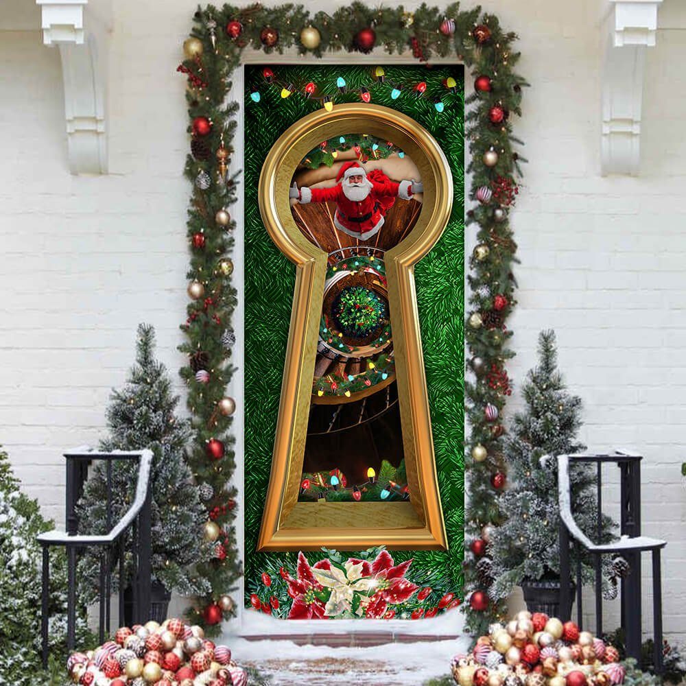 Christmas Santa Door Cover Circular Stairs NNT141D