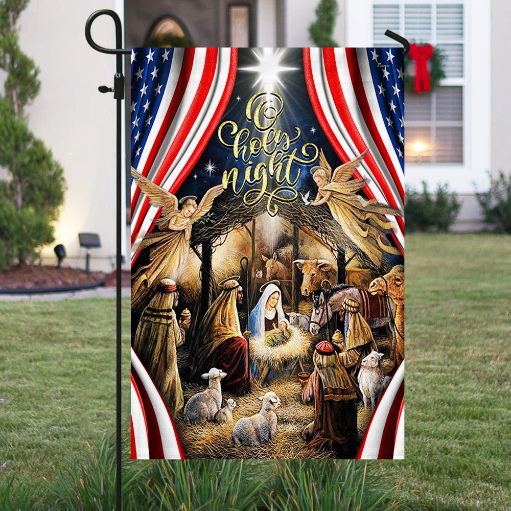 Christmas Silent Night Flag Jesus Is Born THH3502F Christmas Silent Night Flag Jesus Is Born THH3502F